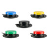 Blue, yellow, black. green, and red Specs switches